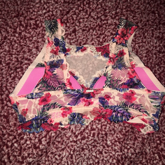 Flower Lace PINK Bralette - Picture 2 of 3